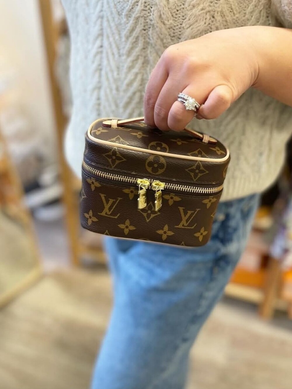 Super Mini Brown Monogram Ice Nano Vanity Case Crossbody